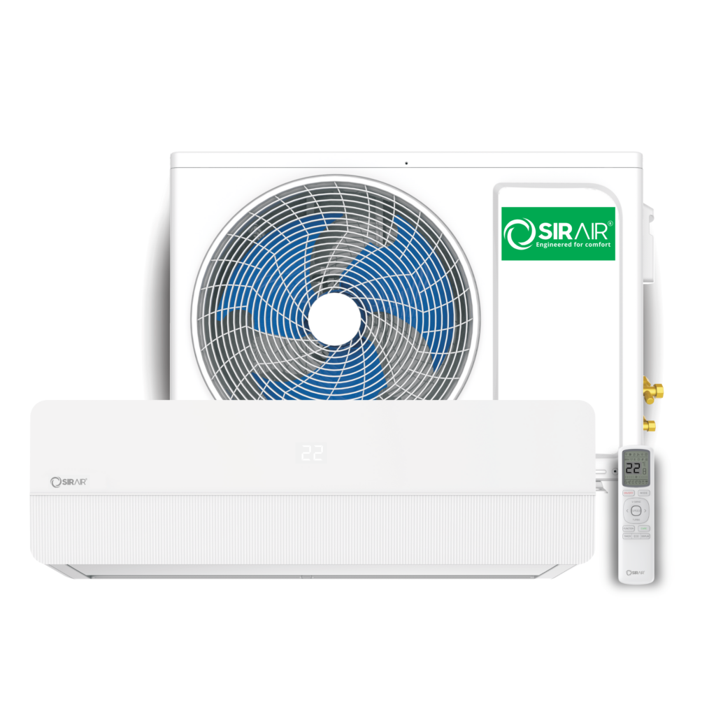 Sirair Wall-Split Inverter Air Conditioners — 9,000 to 24,000 BTU on a warm white wall