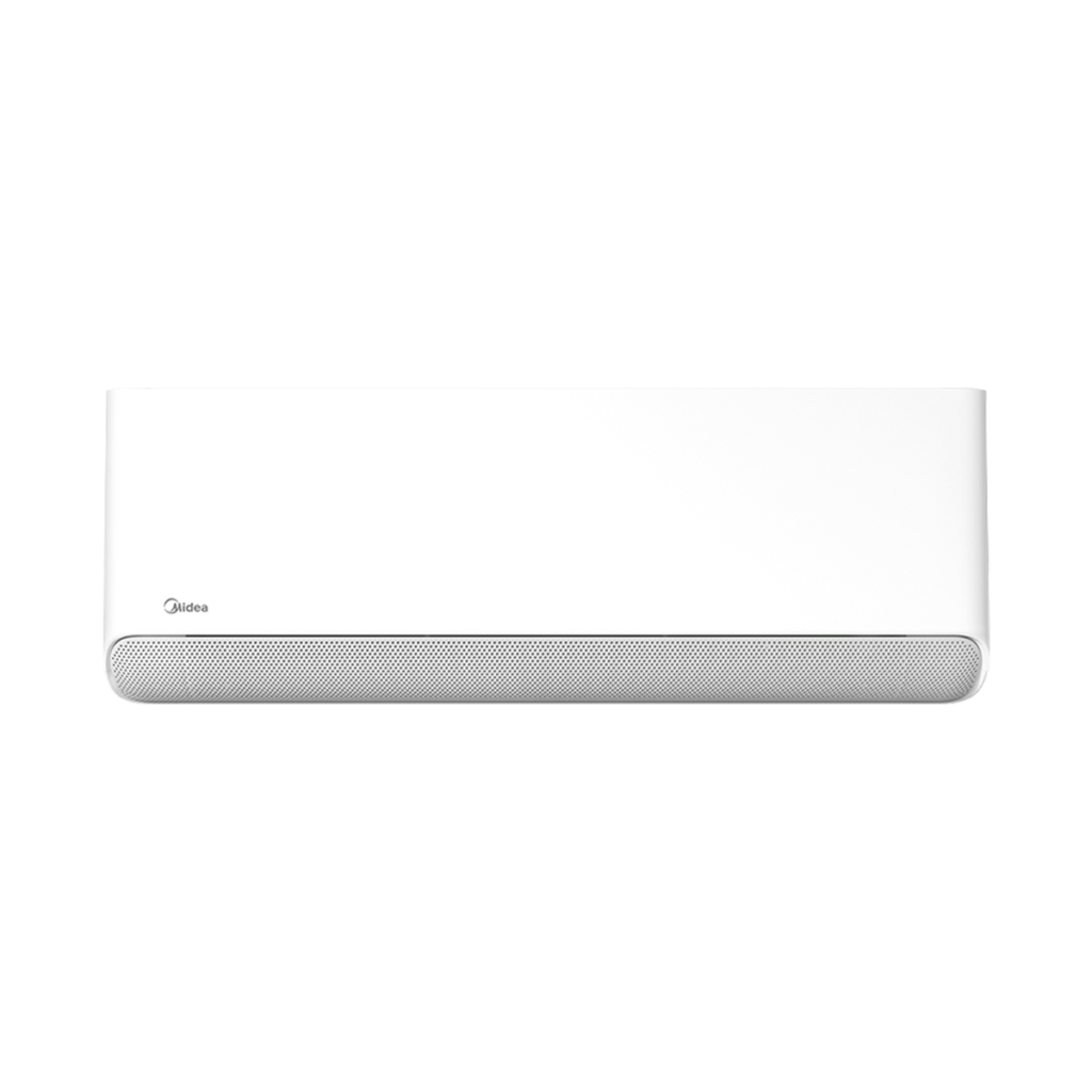 Midea Breezeless Inverter 9,000 BTU Air Conditioner on a warm white wall